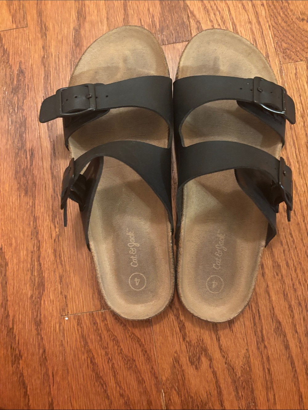 Cat & Jack Black Double-Strap Kids Sandals